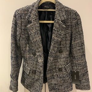 Zara Plaid Blazer NWT